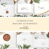 Elegant Greenery Wedding Rücksendeadresse