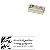 Elegant Greenery Wedding Rücksendeadresse Gummistempel (Stempel)