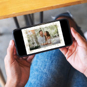 Elegant Greenery Wedding Save the Date Foto Einladung