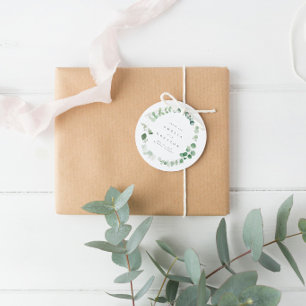 Elegant Greenery Wedding Vielen Dank Geschenkanhänger