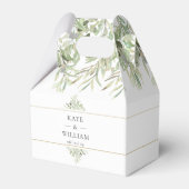 Elegant Greenery Wedding Vielen Dank Geschenkschachtel (Vorderseite)