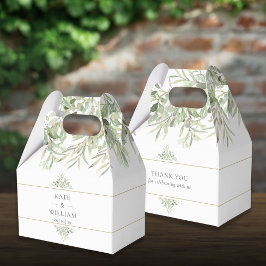 Elegant Greenery Wedding Vielen Dank Geschenkschachtel