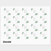 Elegant Greenery Wedding Vielen Dank Sticker (Blatt)