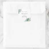 Elegant Greenery Wedding Vielen Dank Sticker (Tasche)
