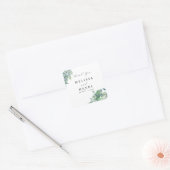 Elegant Greenery Wedding Vielen Dank Sticker (Umschlag)