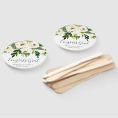 Elegant Greenery White Floral Abschluss Fächer (Non-assembled)