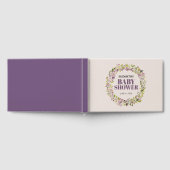 Elegant Greenery Wreath Baby Shower Gästebuch (Voll)