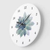 Elegant Greenery Wüste Botanisches Sukkulent  Große Wanduhr (Winkel)