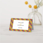 Elegant GRENADA CARRIACOU Hochzeitssemble Platzkarte (Rückseite)