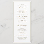 Elegant grenzt an goldfarbene, minimalistische Hoc Programm (Vorderseite)