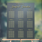 Elegant Grey Background Wedding Seating Chart Acrylschild (Neutral)