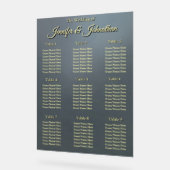 Elegant Grey Background Wedding Seating Chart Acrylschild (Winkel)