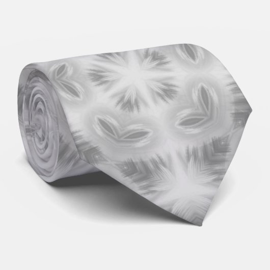 Elegant Grey Kaleidoscope Pattern Krawatte (Gerollt)