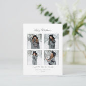 Elegant Grey Minimalist 4 Foto Postkarte (Stehend Vorderseite)