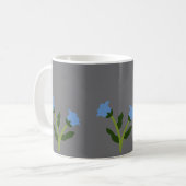 Elegant Grey Mug with Floral Design Kaffeetasse (Vorderseite Links)