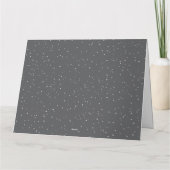 Elegant Grey Snowflakes Photo Holiday Card Karte (Rückseite)