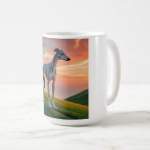 Elegant Greyhound Coffee Tasse (VorderseiteRechts)