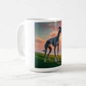 Elegant Greyhound Coffee Tasse (Vorderseite Links)