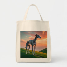 Elegant Greyhound Grocery Tasche