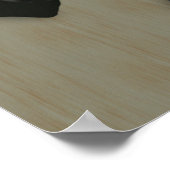 Elegant Greyhound und Roter Regenschirm Poster (Ecke)