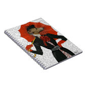 Elegant Greyhound und Roter Schirm 2 Notizblock (Rechte Seite)