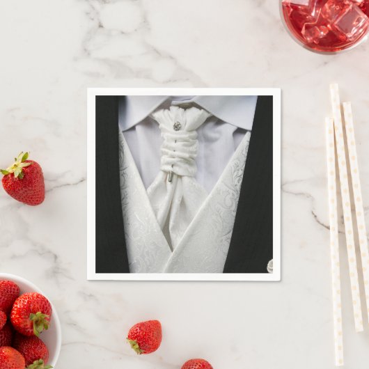 Elegant Groom Tuxedo Paper Napkin Serviette (Beispiel)
