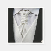 Elegant Groom Tuxedo Paper Napkin Serviette (Vorderseite)