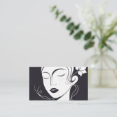 Elegant Groovy floral Moderne - Trendy Double Side Visitenkarte (Stehend Vorderseite)