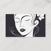 Elegant Groovy floral Moderne - Trendy Double Side Visitenkarte (Vorderseite)