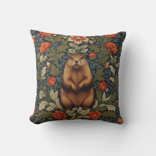 Elegant Groundhog William Morris Inspiriert Kissen