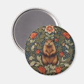 Elegant Groundhog William Morris Inspiriert Magnet (Vorderseite/Rückseite)