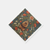 Elegant Groundhog William Morris Inspiriert Serviette (Ecke)