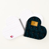 Elegant grün, Diamanten, Monogramm Notizblock (Innenseite)