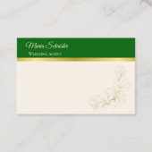 Elegant grün & gold visitenkarte (Vorderseite)