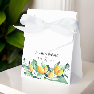 Elegant, Grün, Zitrone, Hochzeit Geschenkschachtel