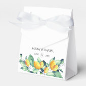 Elegant, Grün, Zitrone, Hochzeit Geschenkschachtel (Vorderseite)