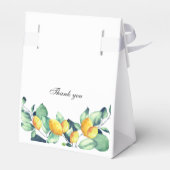 Elegant, Grün, Zitrone, Hochzeit Geschenkschachtel (Rückseite)