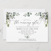 Elegant Grüne Nacht nach Hochzeit Brunch Einladung (Vorderseite)