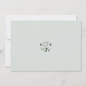 Elegant Grüne Nacht nach Hochzeit Brunch Einladung (Rückseite)