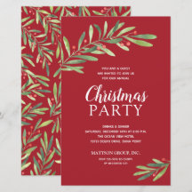 Elegant Grüne Weihnachtsbudget Einladungen