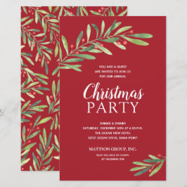Elegant Grüne Weihnachtsbudget Einladungen