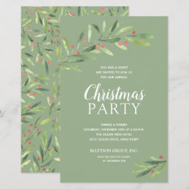 Elegant Grüne Weihnachtsbudget Einladungen