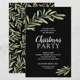 Elegant Grüne Weihnachtsbudget Einladungen