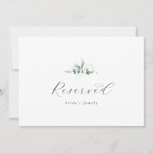 Elegant Grüne Zeichen vorbehalten (Vorderseite)