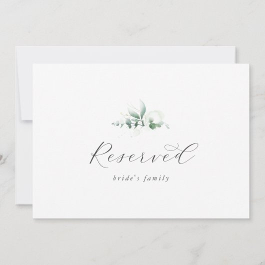 Elegant Grüne Zeichen vorbehalten (Rückseite)