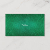 elegant | Grüner Glitzer Visitenkarte (Rückseite)