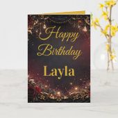 Elegant Grunge For Anyone Birthday Karte (Gelbe Blume)