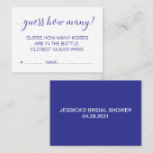 Elegant Guess Wie viele Blue Brautparty Game Visitenkarte (Vorne/Hinten)