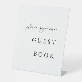 Elegant Guest Book Wedding Sign | Please Sign Book Sockelschild
