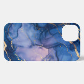 Elegant gürtelblaue Telefonzelle iPhone Hülle (Rückseite (Horizontal))